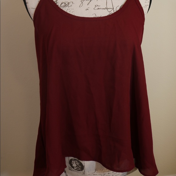 New red cami scoop neck tank top size small active - Picture 2 of 5